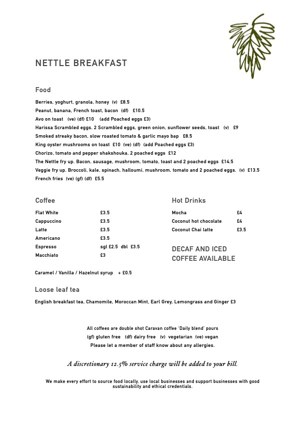 Breakfast Menu